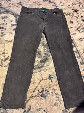 Men's Gray Corduroy Pants - Classic Straight Fit
